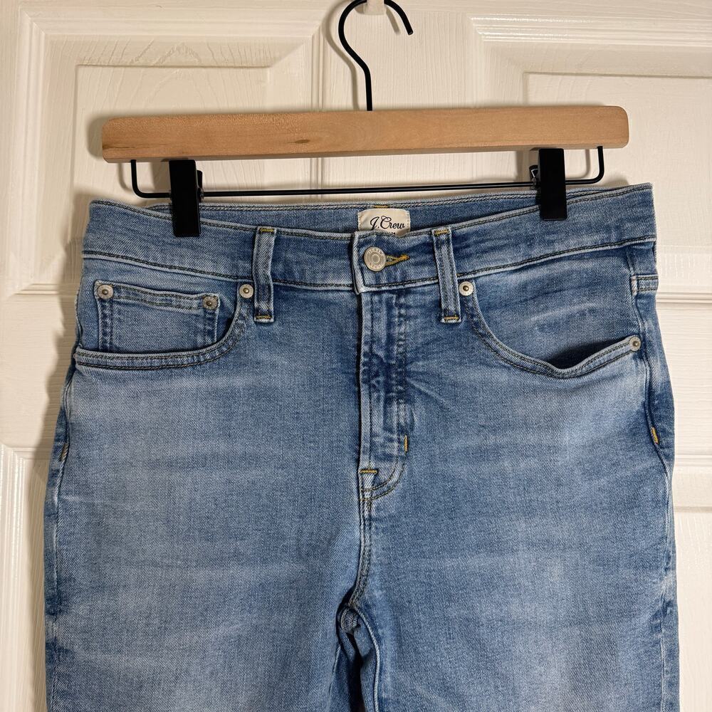 J. Crew 9" High-Rise Toothpick Skinny Jean Raw Hem in Hamden Wash Size 28 - Picture 2 of 13